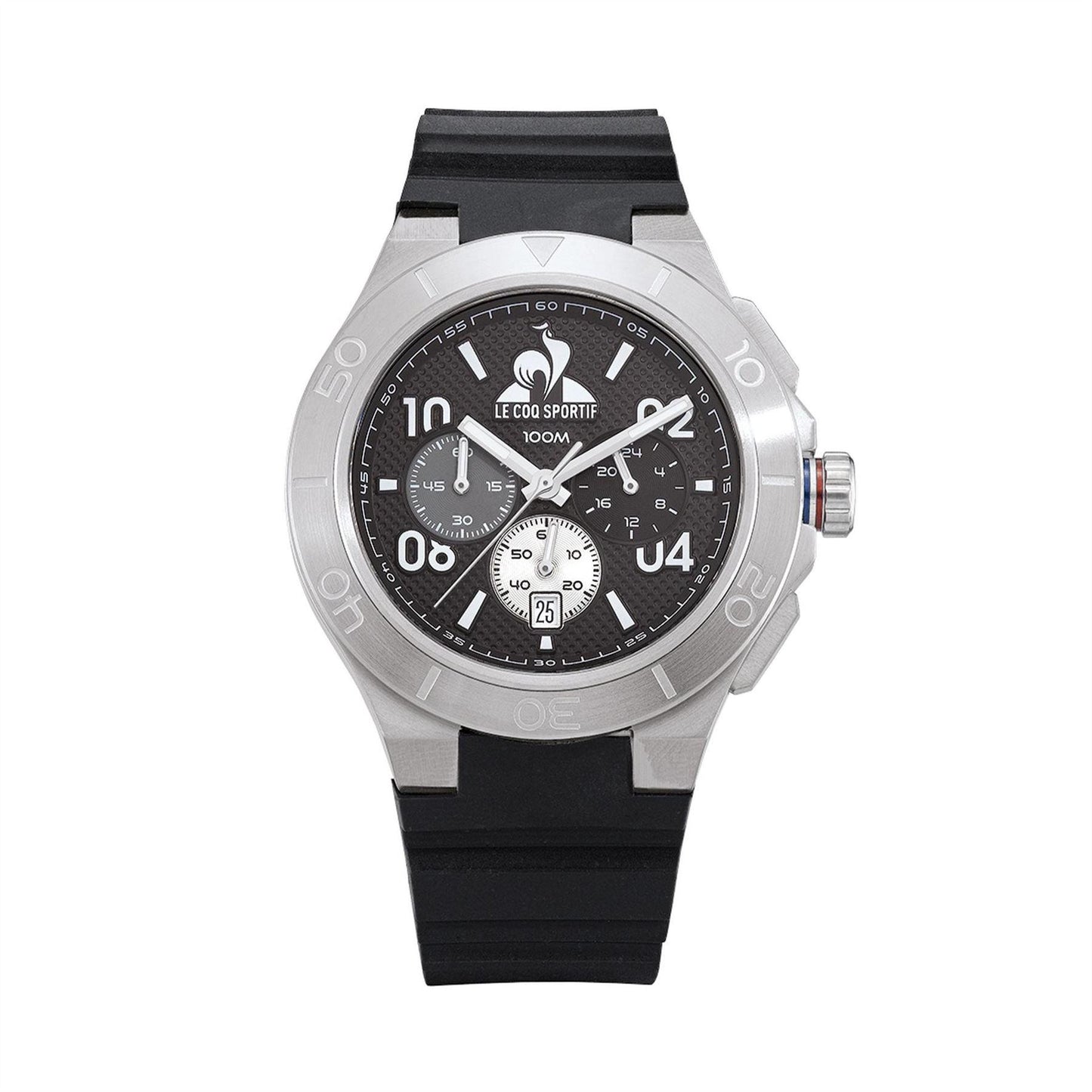 Black-Grey - Front - Le Coq Sportif Mens Digital Watch