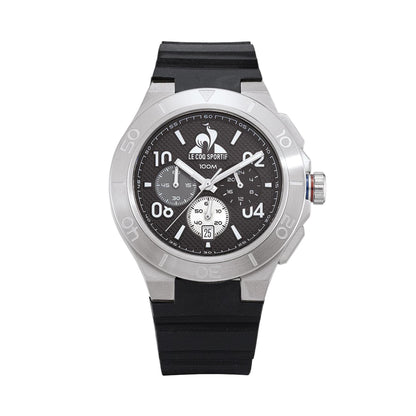 Black-Grey - Front - Le Coq Sportif Mens Digital Watch