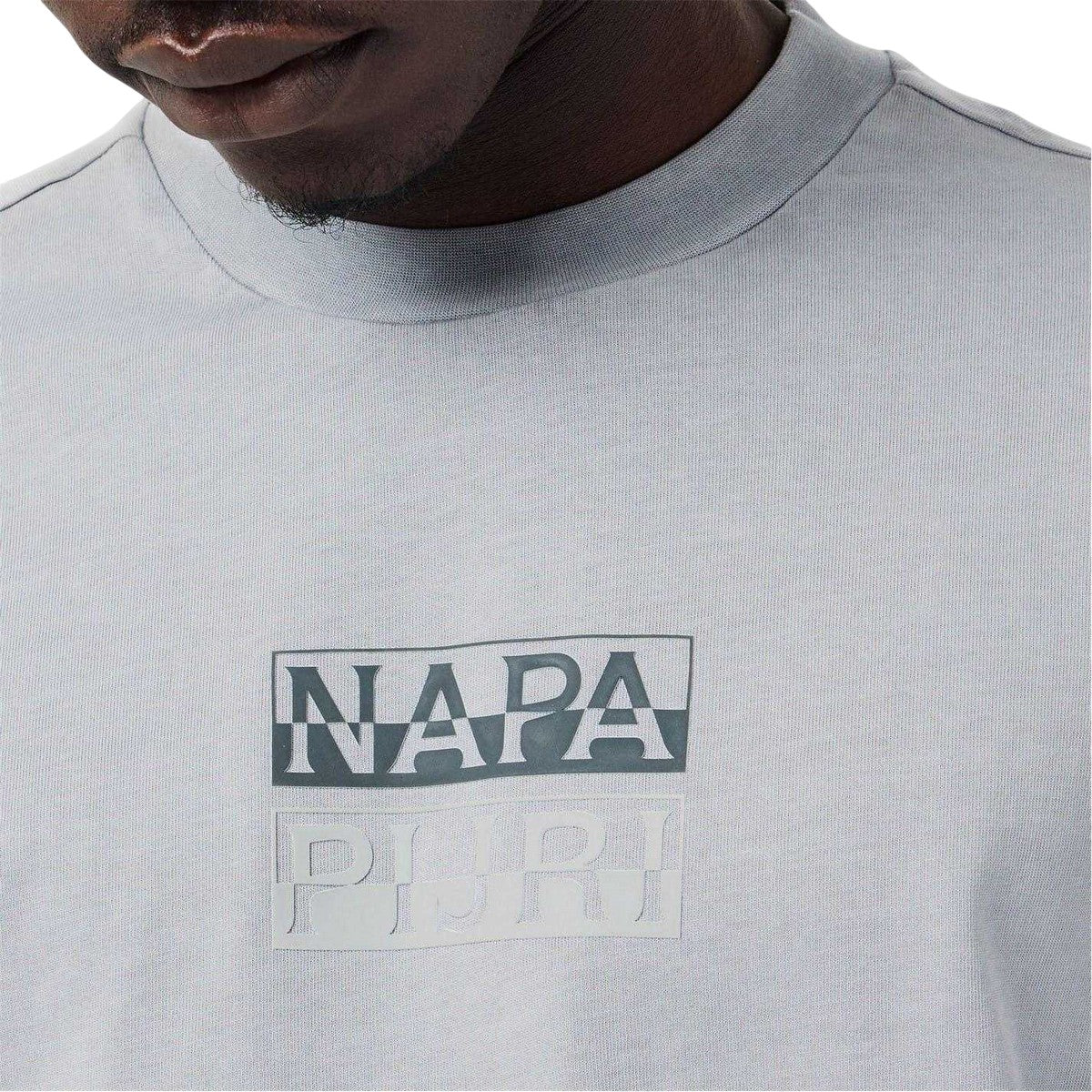 Ultimate Grey - Side - Napapijri Mens Cotton T-Shirt