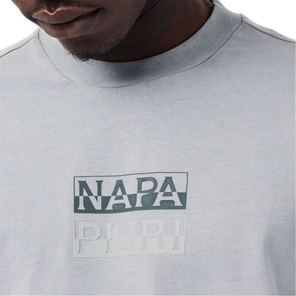 Ultimate Grey - Side - Napapijri Mens Cotton T-Shirt