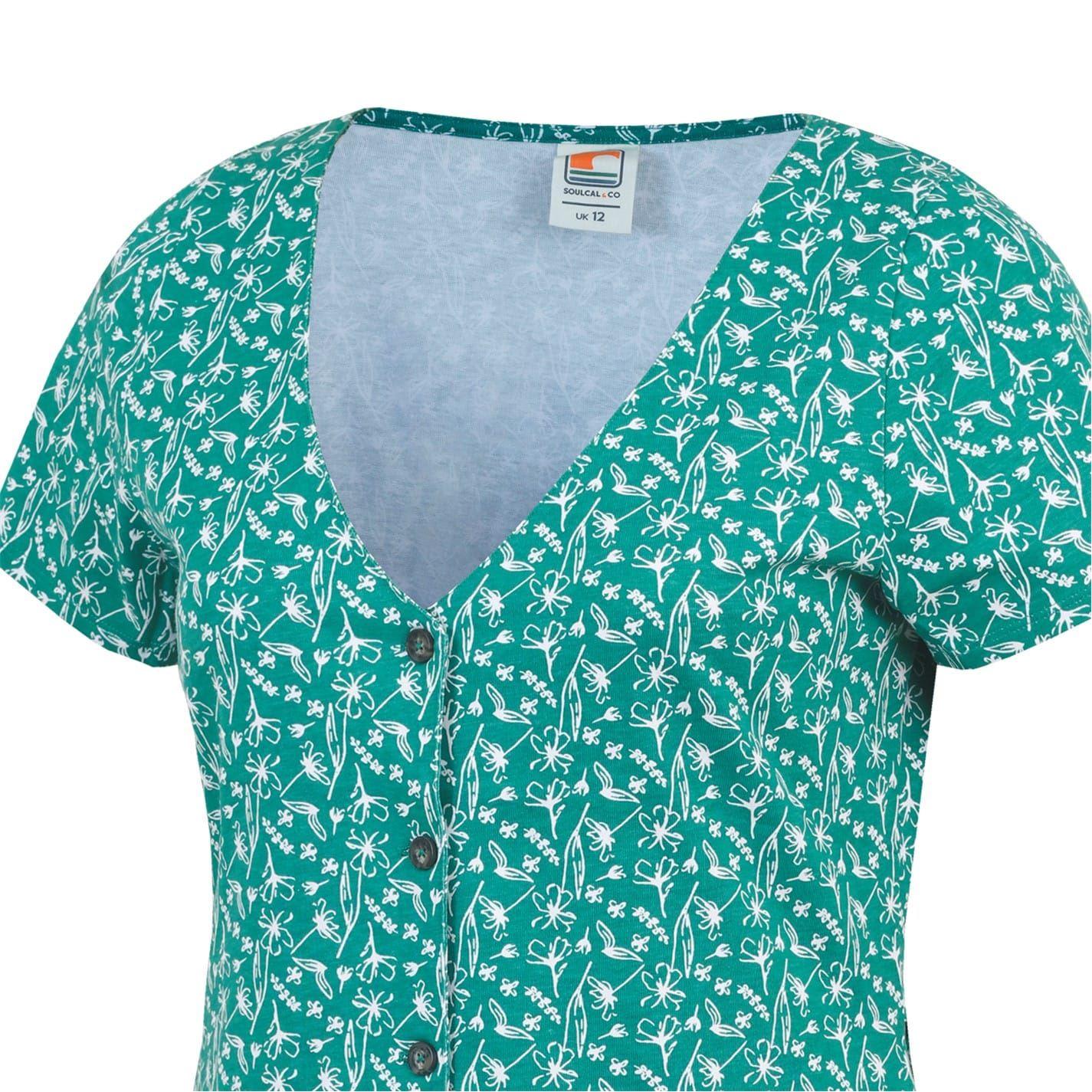Floral - Pack Shot - SoulCal Womens-Ladies Regular Short-Sleeved Mini Dress