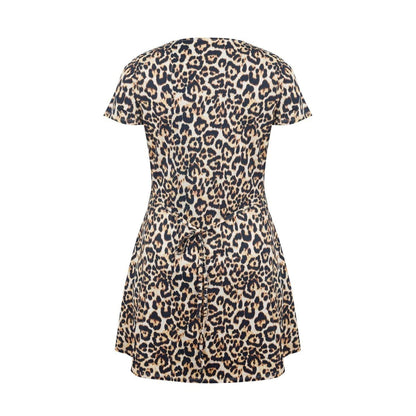 Leopard - Back - SoulCal Womens-Ladies Regular Short-Sleeved Mini Dress