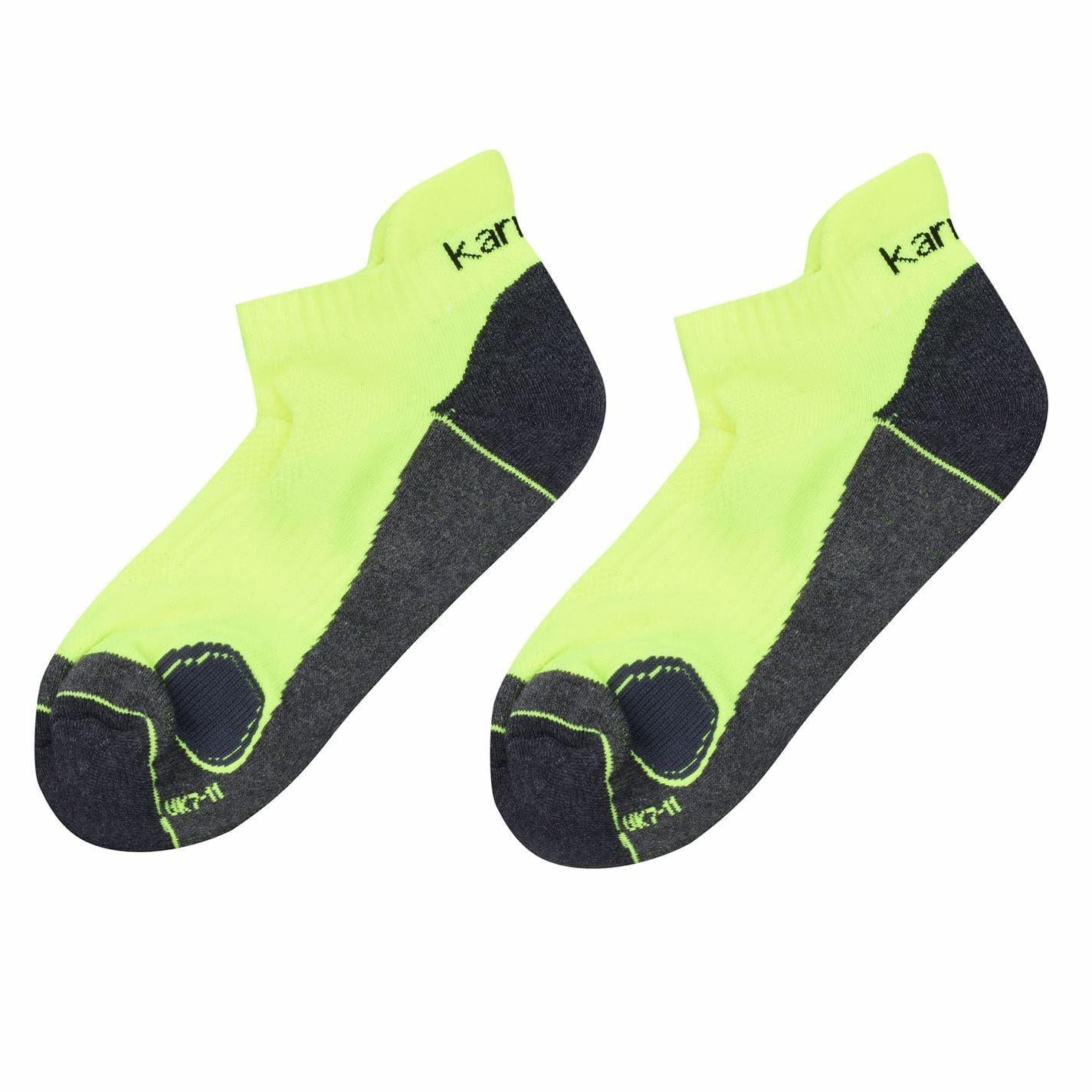 Fluorescent Yellow - Front - Karrimor Mens Trainer Socks (Pack of 2)