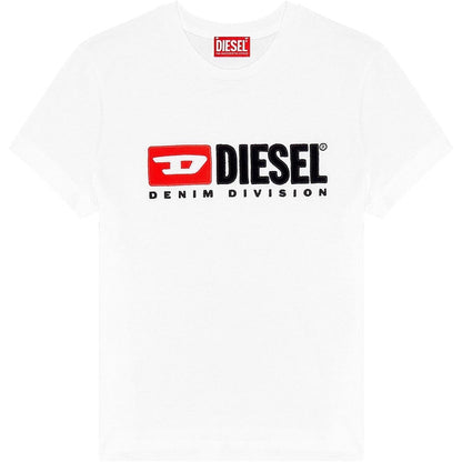 White - Front - Diesel Womens-Ladies Diegor Div Cotton Jersey T-Shirt