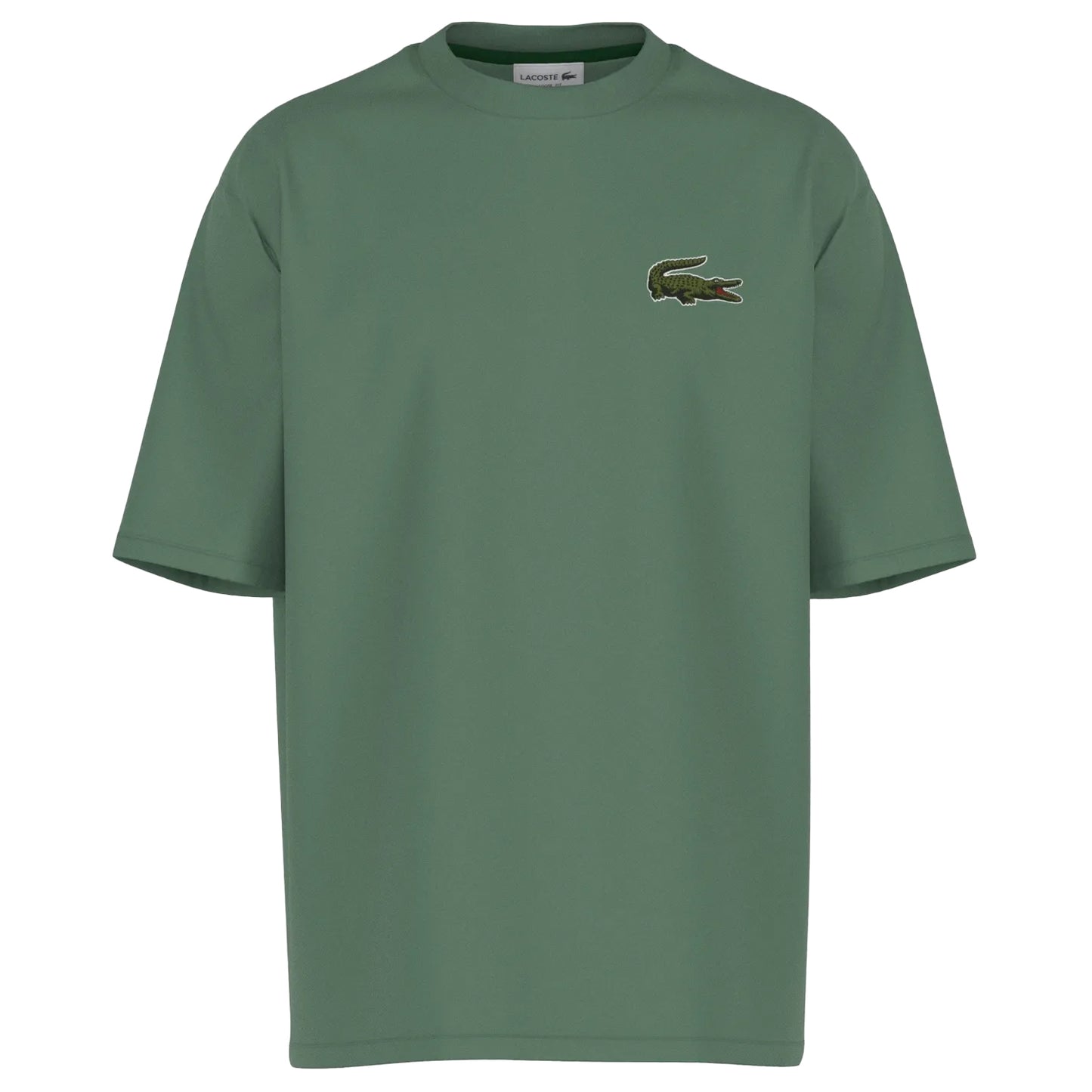 Green - Front - Lacoste Mens Organic Loose T-Shirt
