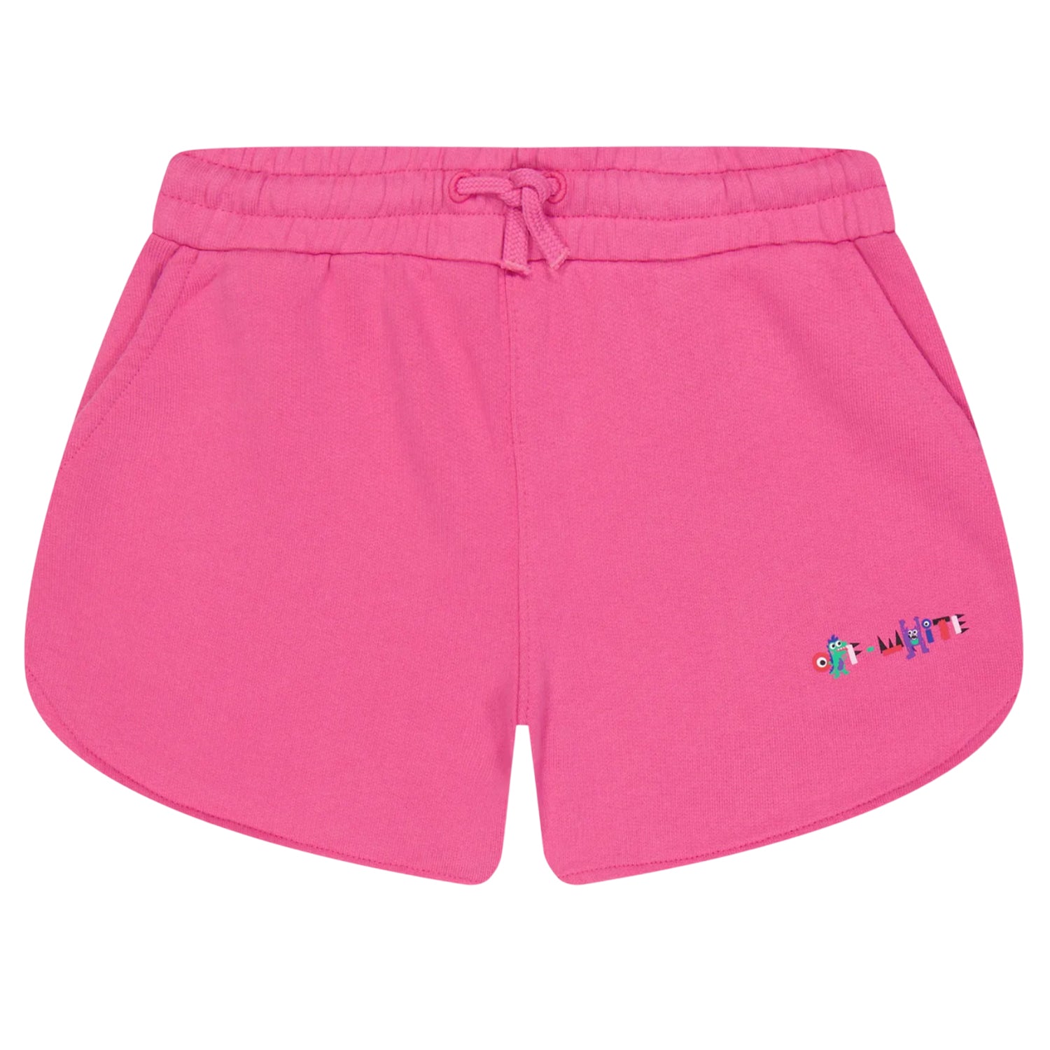 Pink - Front - Off White Childrens-Kids Monster Shorts