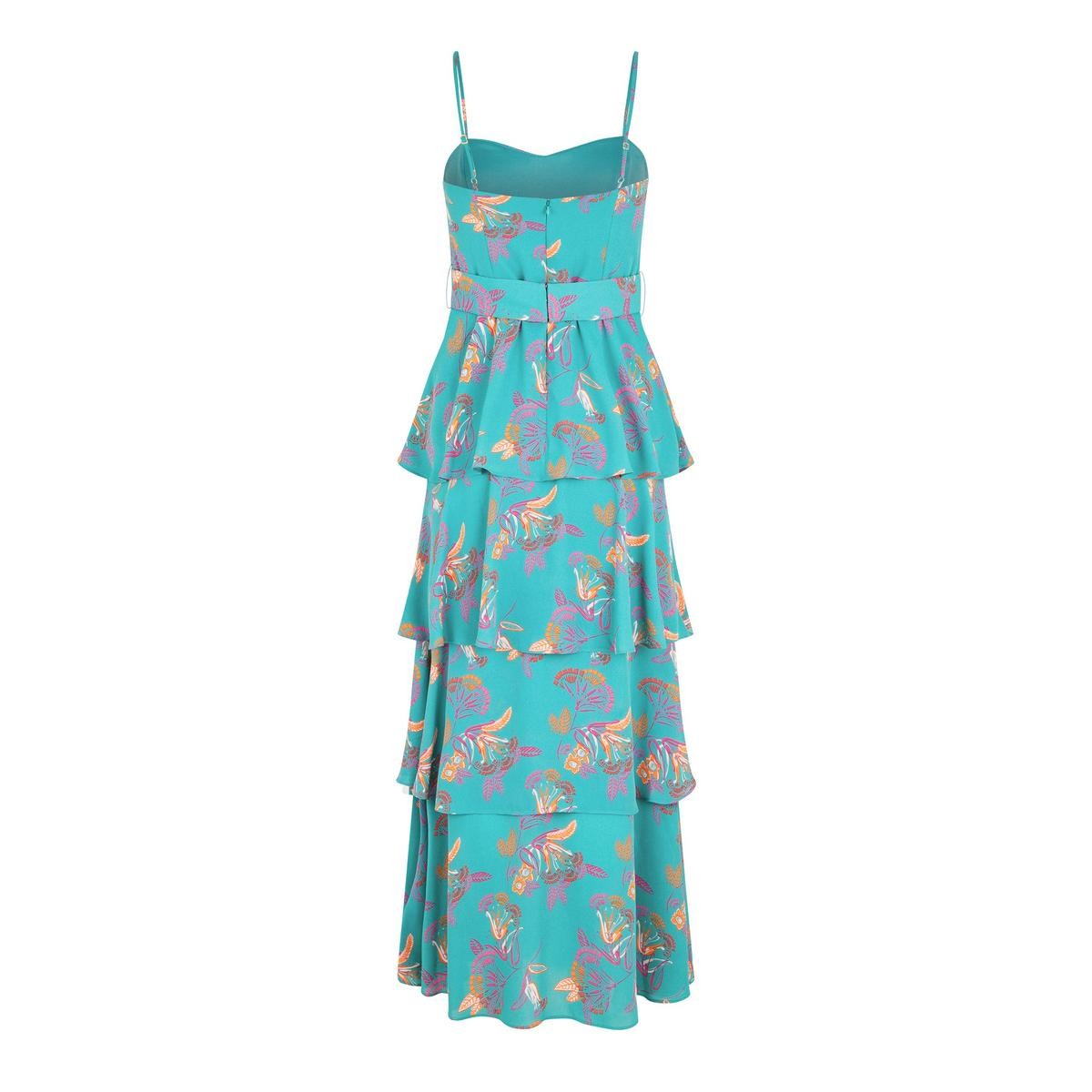 Multicoloured - Back - Biba Womens-Ladies Tiered Maxi Dress