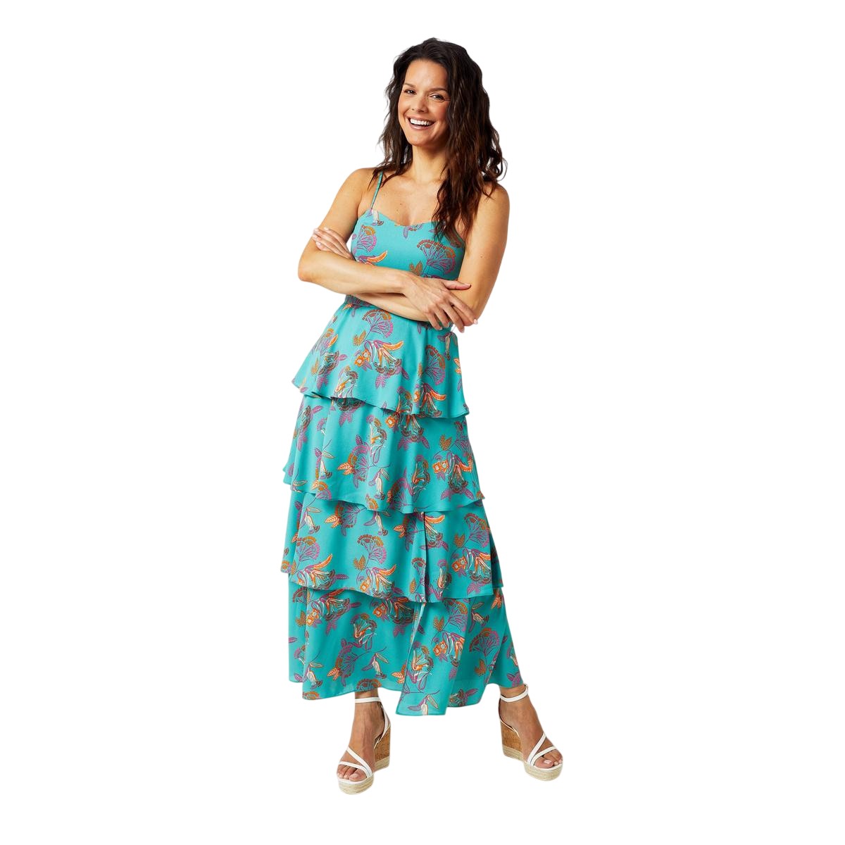 Multicoloured - Side - Biba Womens-Ladies Tiered Maxi Dress