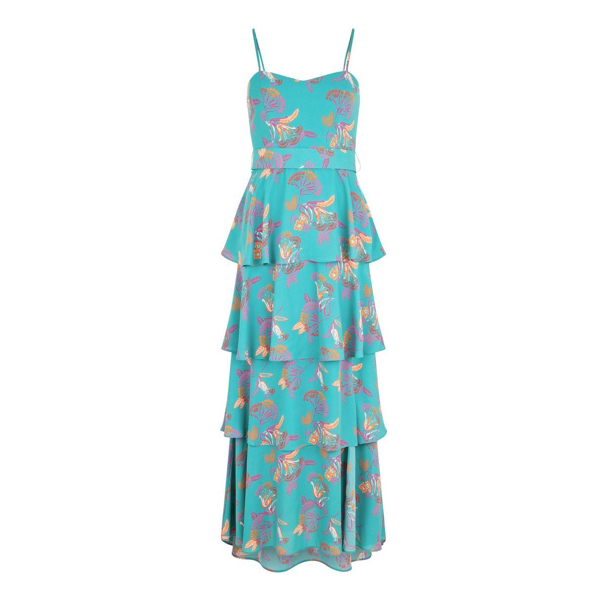 Multicoloured - Front - Biba Womens-Ladies Tiered Maxi Dress