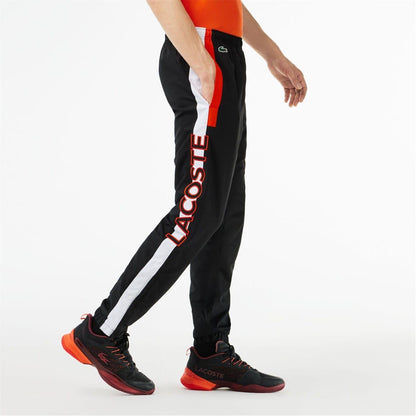 Black-White - Side - Lacoste Mens Slim Joggers