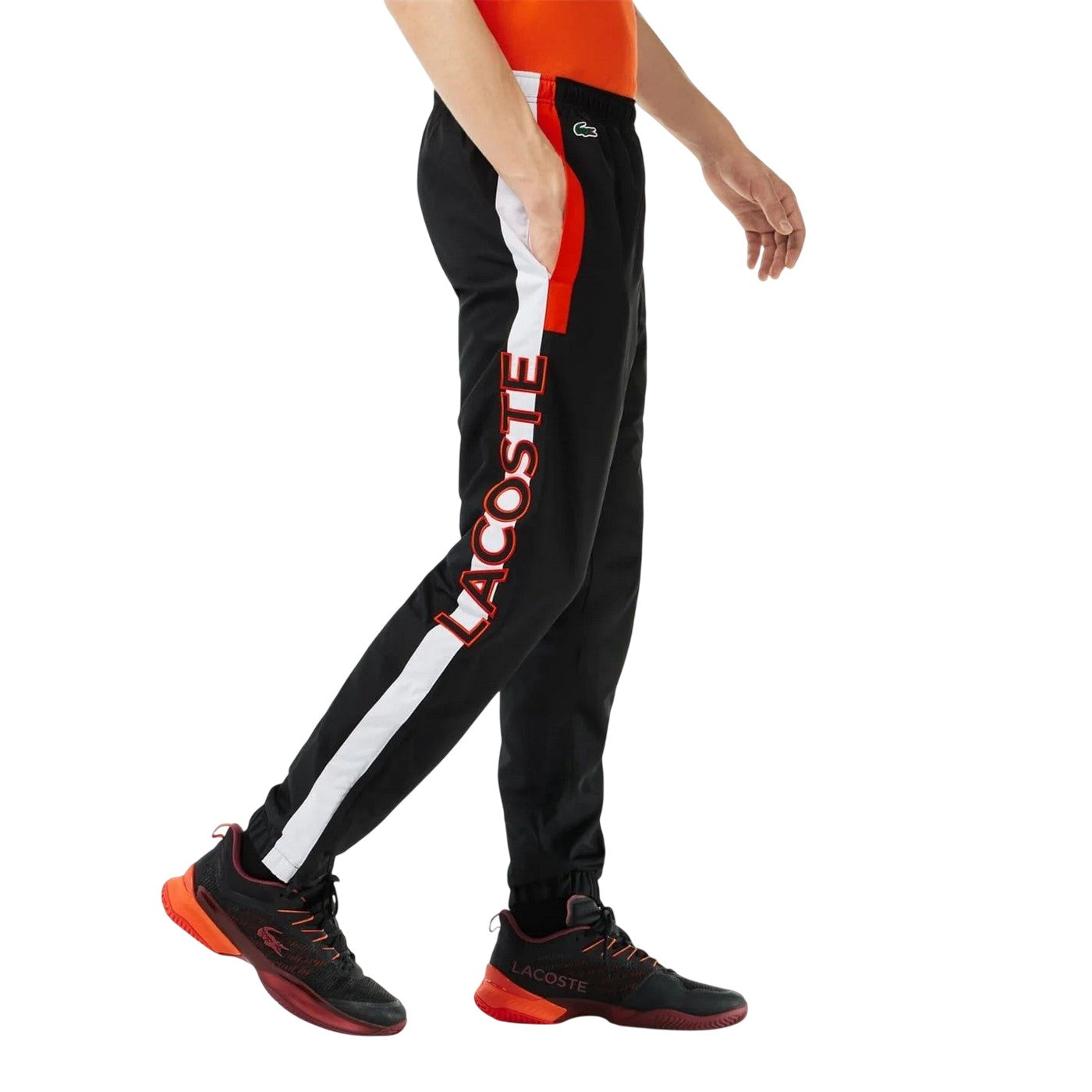 Black - Side - Lacoste Mens Slim Joggers