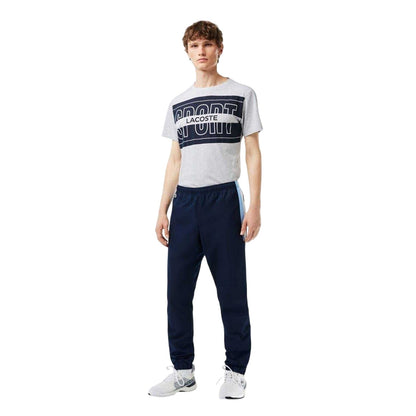 Navy Blue-White - Lifestyle - Lacoste Mens Slim Joggers