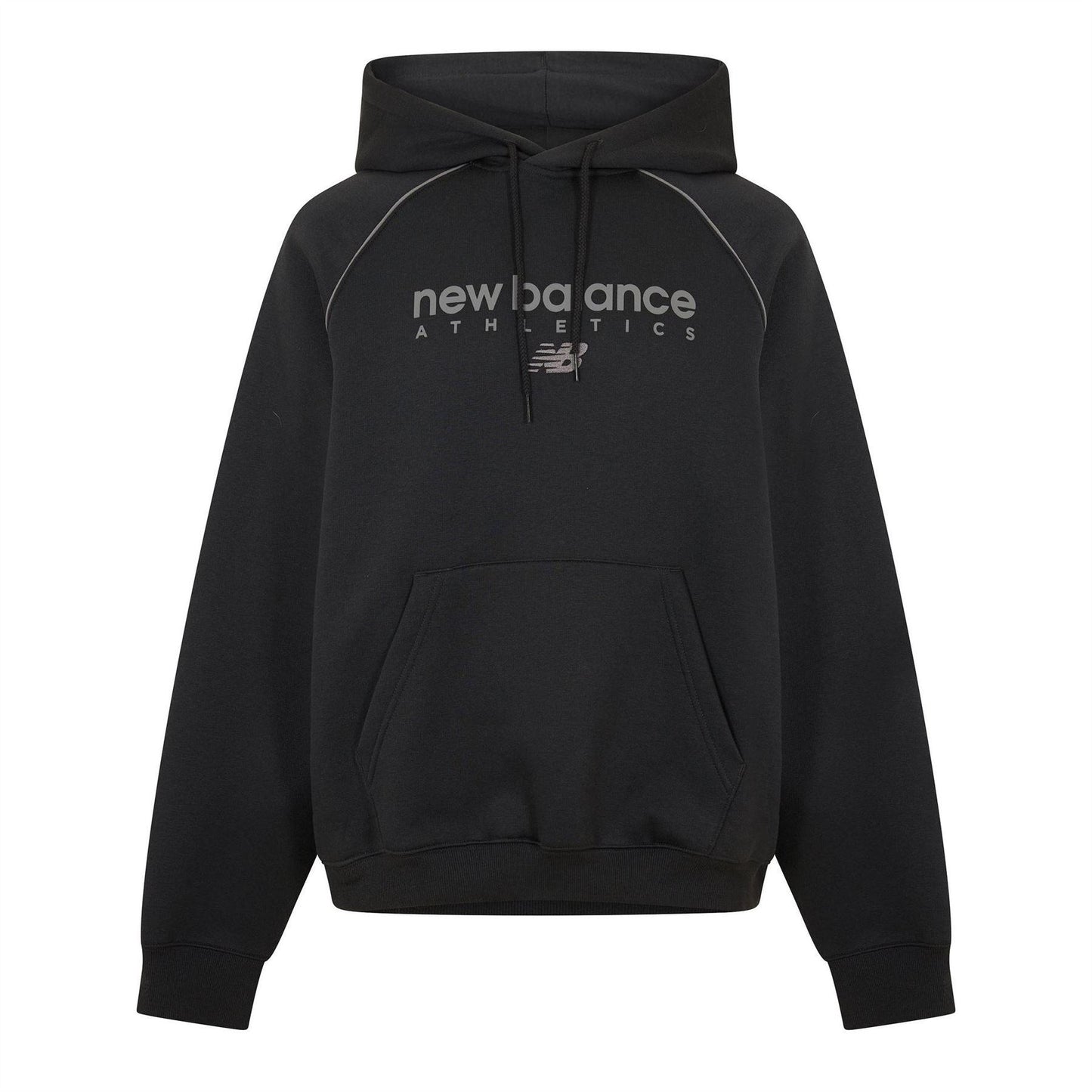 Black - Front - New Balance Unisex Adult Drawstring Hoodie