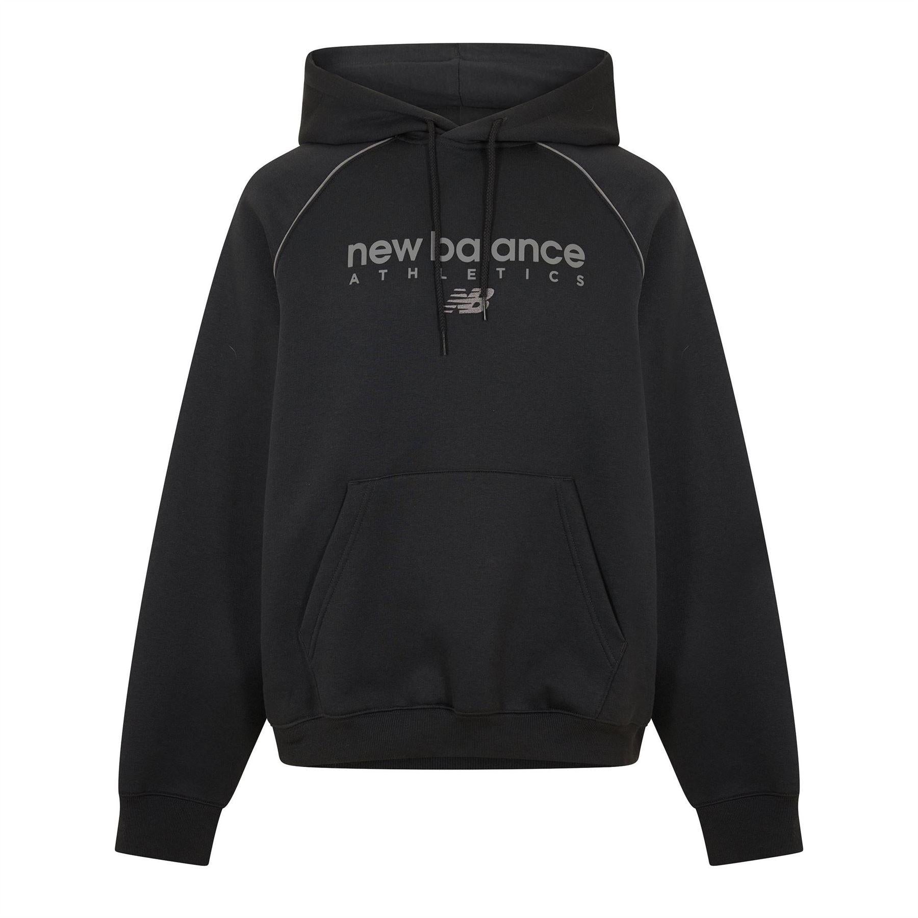 Black - Front - New Balance Unisex Adult Drawstring Hoodie