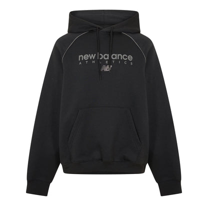 Black - Front - New Balance Unisex Adult Drawstring Hoodie