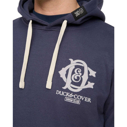 Navy - Side - Duck and Cover Mens Randolph Hoodie