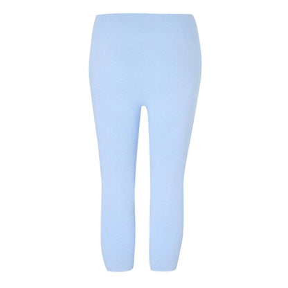Brunnera Blue - Back - USA Womens-Ladies Pro Cropped 3-4 Leggings