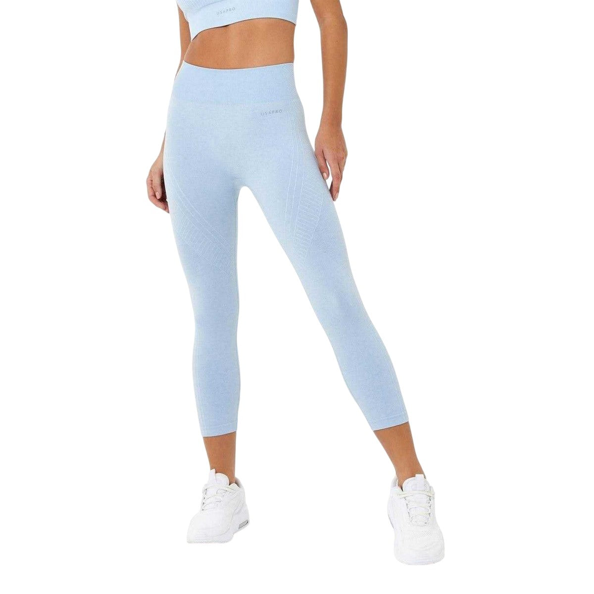Brunnera Blue Marl - Pack Shot - USA Womens-Ladies Pro Cropped 3-4 Leggings
