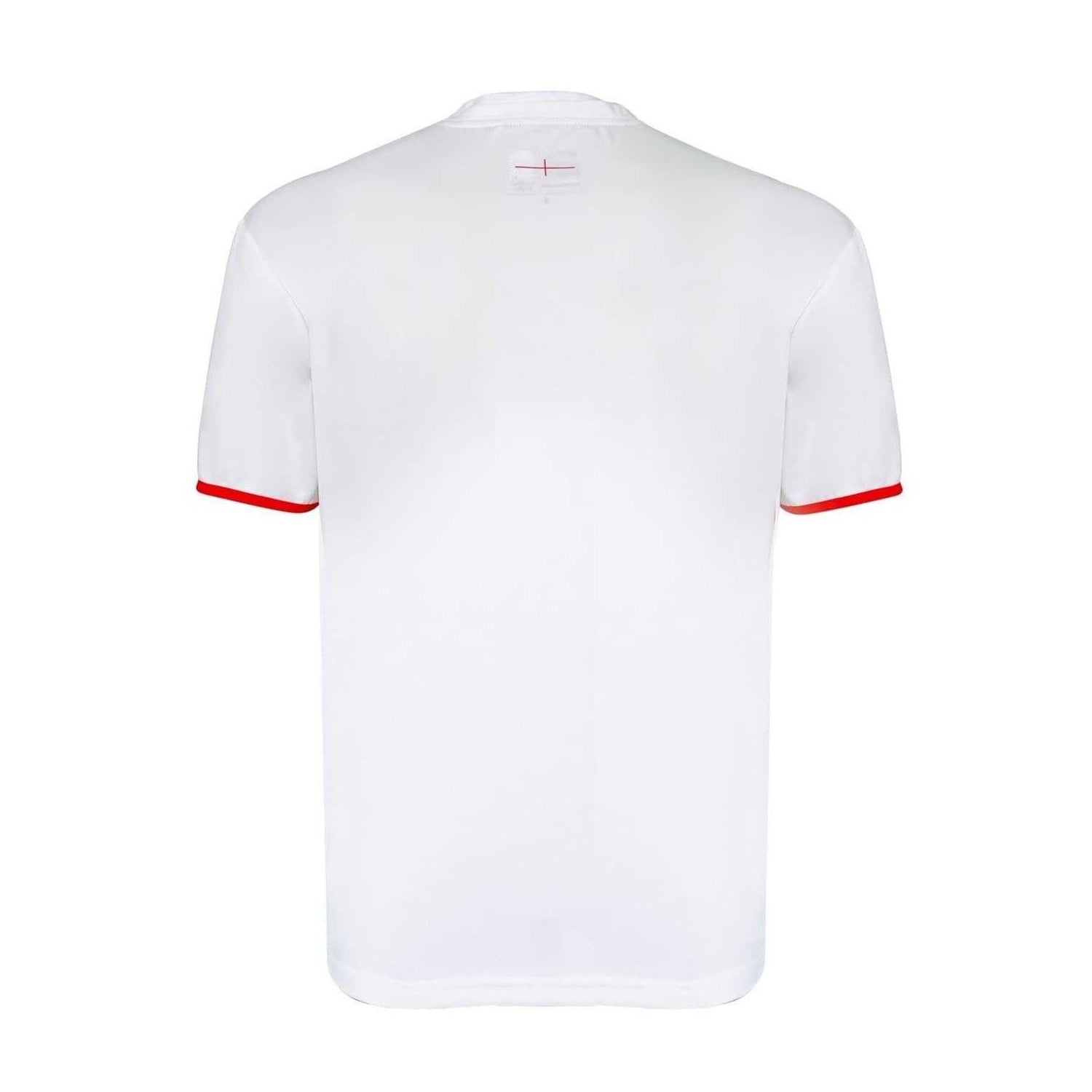 White - Back - England Rugby Mens Polyester T-Shirt