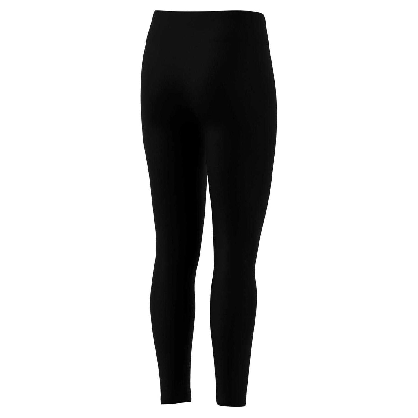 Black-White - Back - Adidas Girls Essentials Linear Leggings