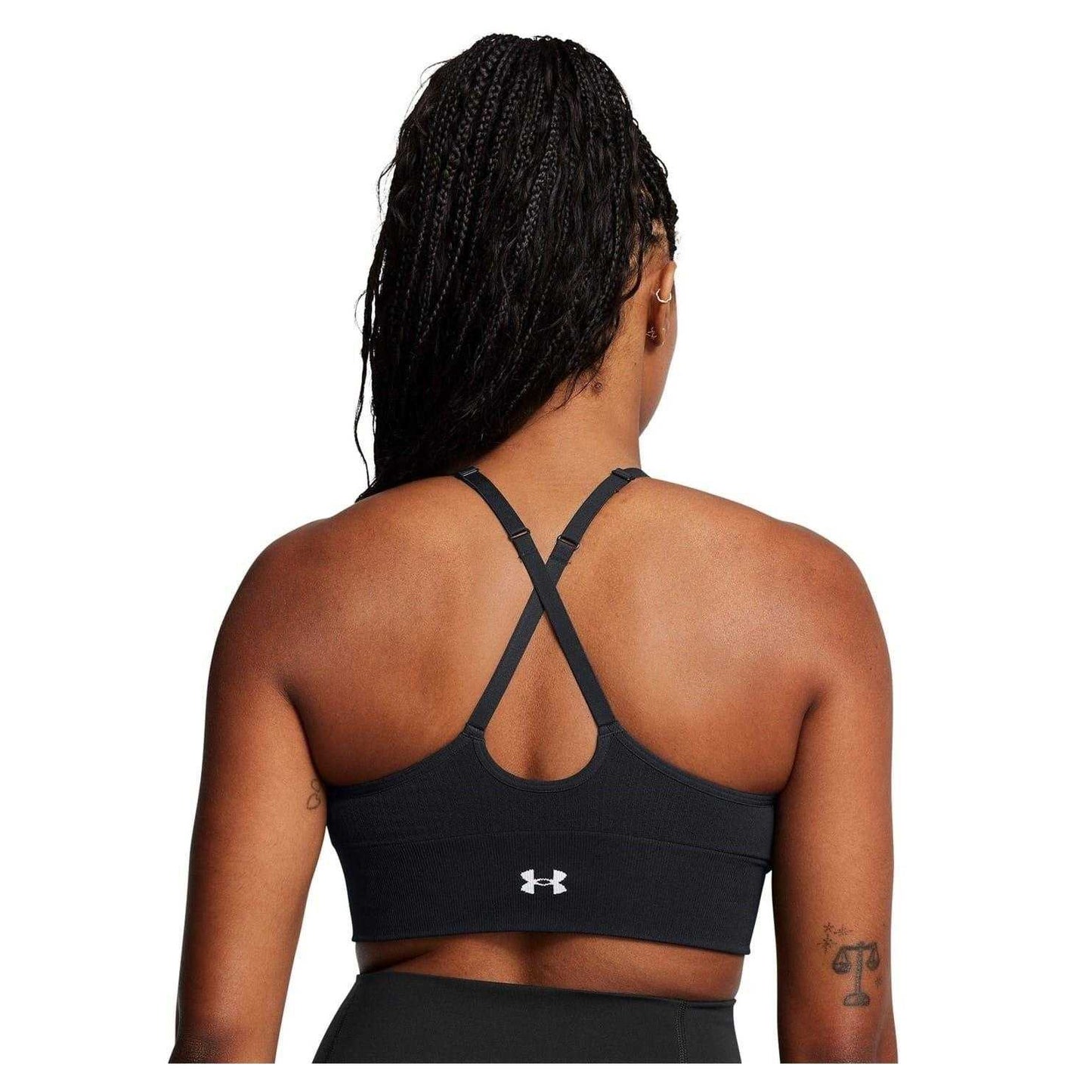 Black - Back - Under Armour Womens-Ladies Vanish Sports Bra