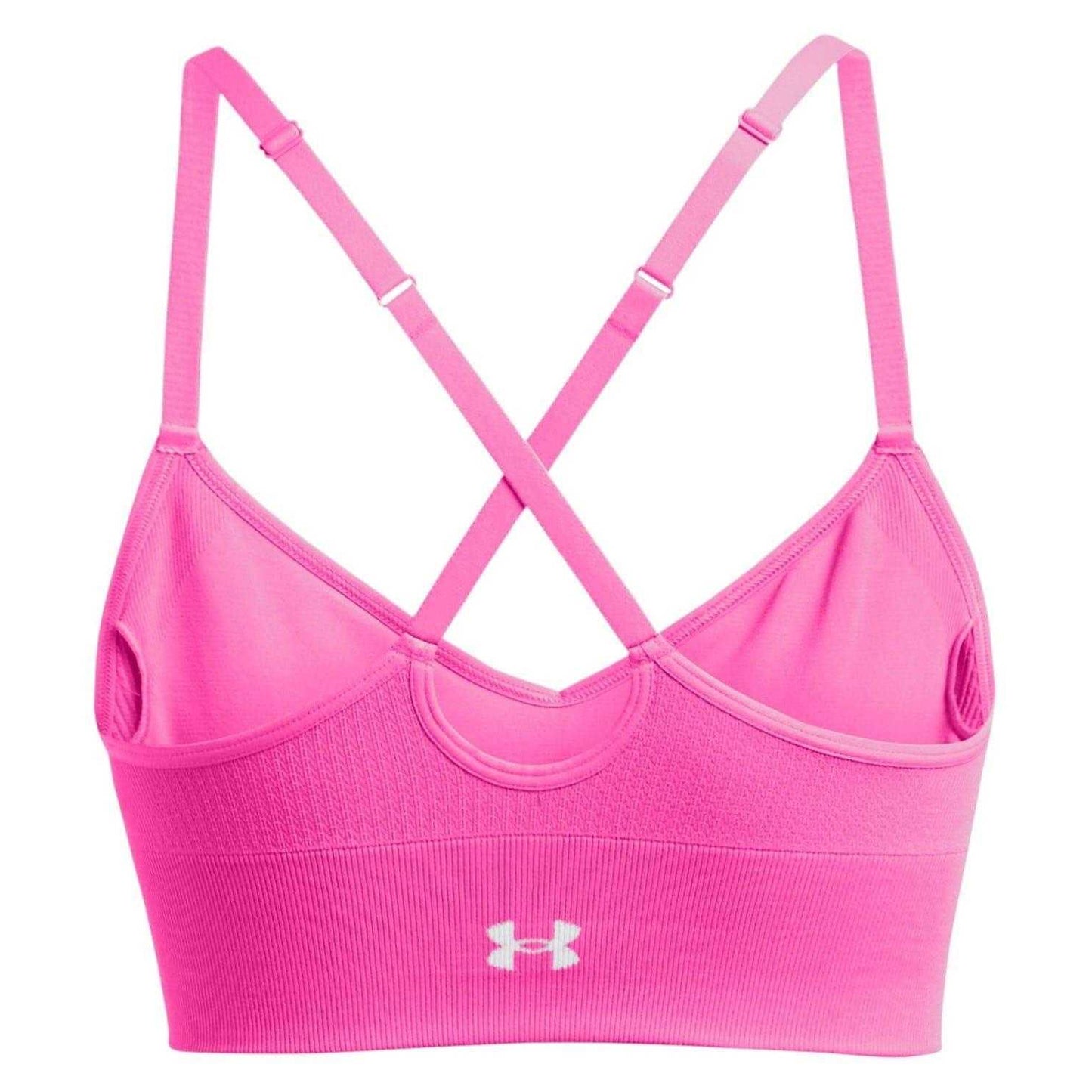 Pink - Back - Under Armour Womens-Ladies Vanish Sports Bra
