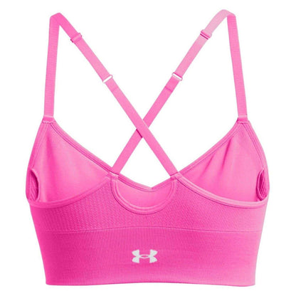 Pink - Back - Under Armour Womens-Ladies Vanish Sports Bra