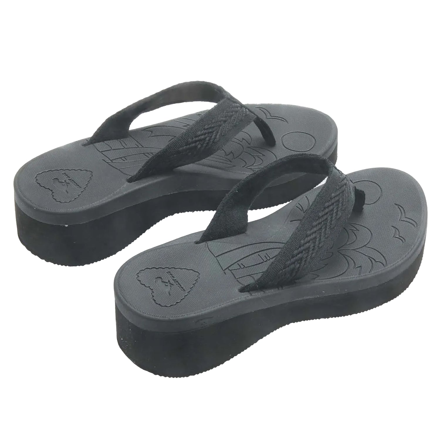 Black - Back - Rocket Dog Womens-Ladies Tizzy Platform Flip Flops