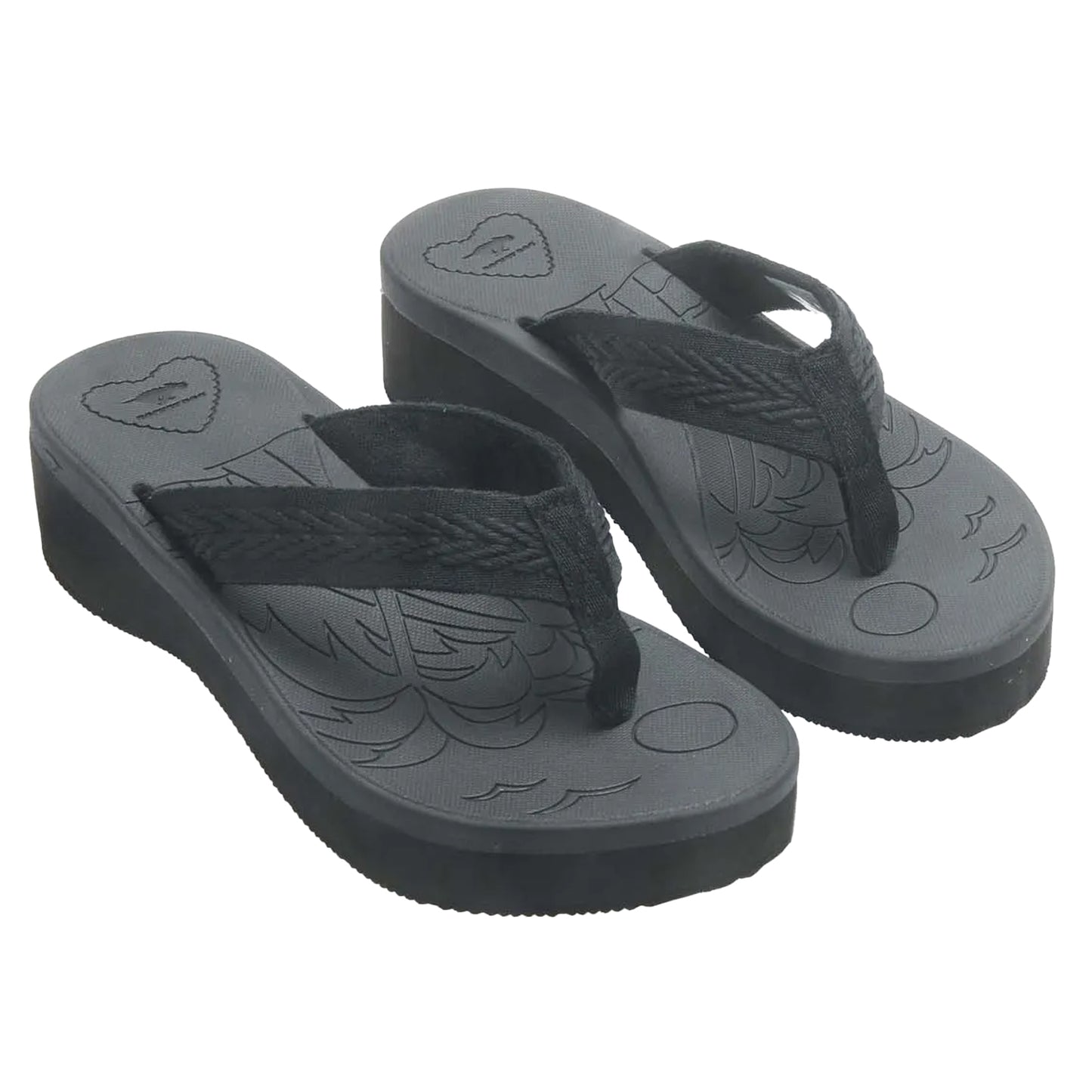 Black - Front - Rocket Dog Womens-Ladies Tizzy Platform Flip Flops