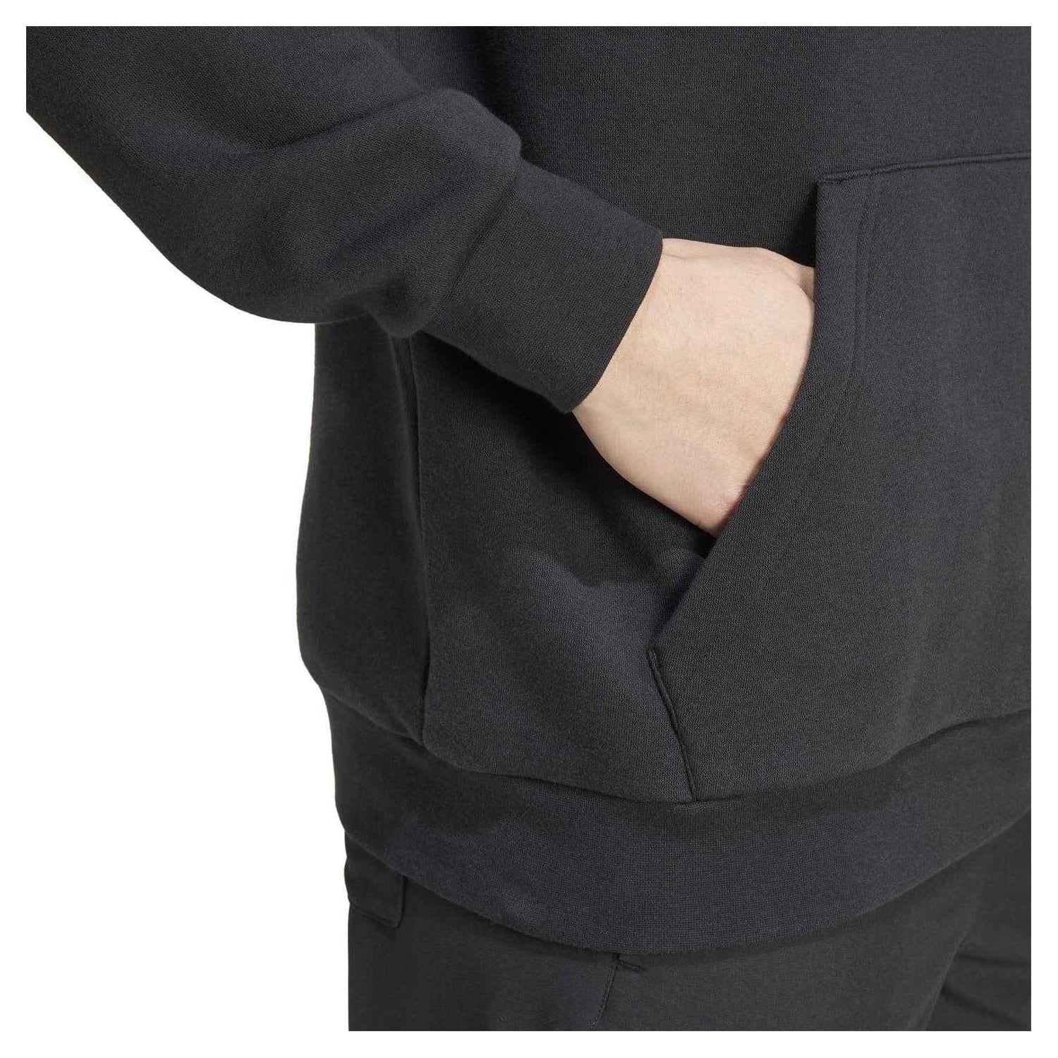 Black - Side - Adidas Mens Terrex Multi Large Logo Cotton Blend Hoodie