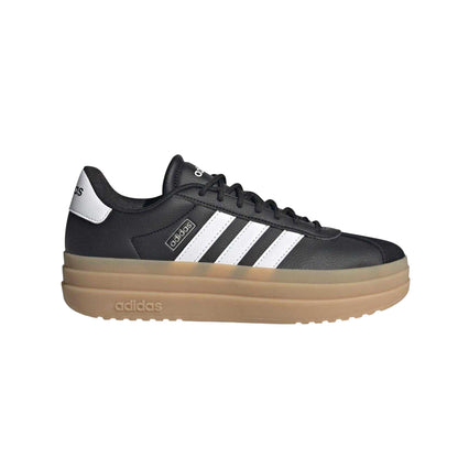 Black-White-Gum - Lifestyle - Adidas Womens-Ladies Court Bold Leather Trainers