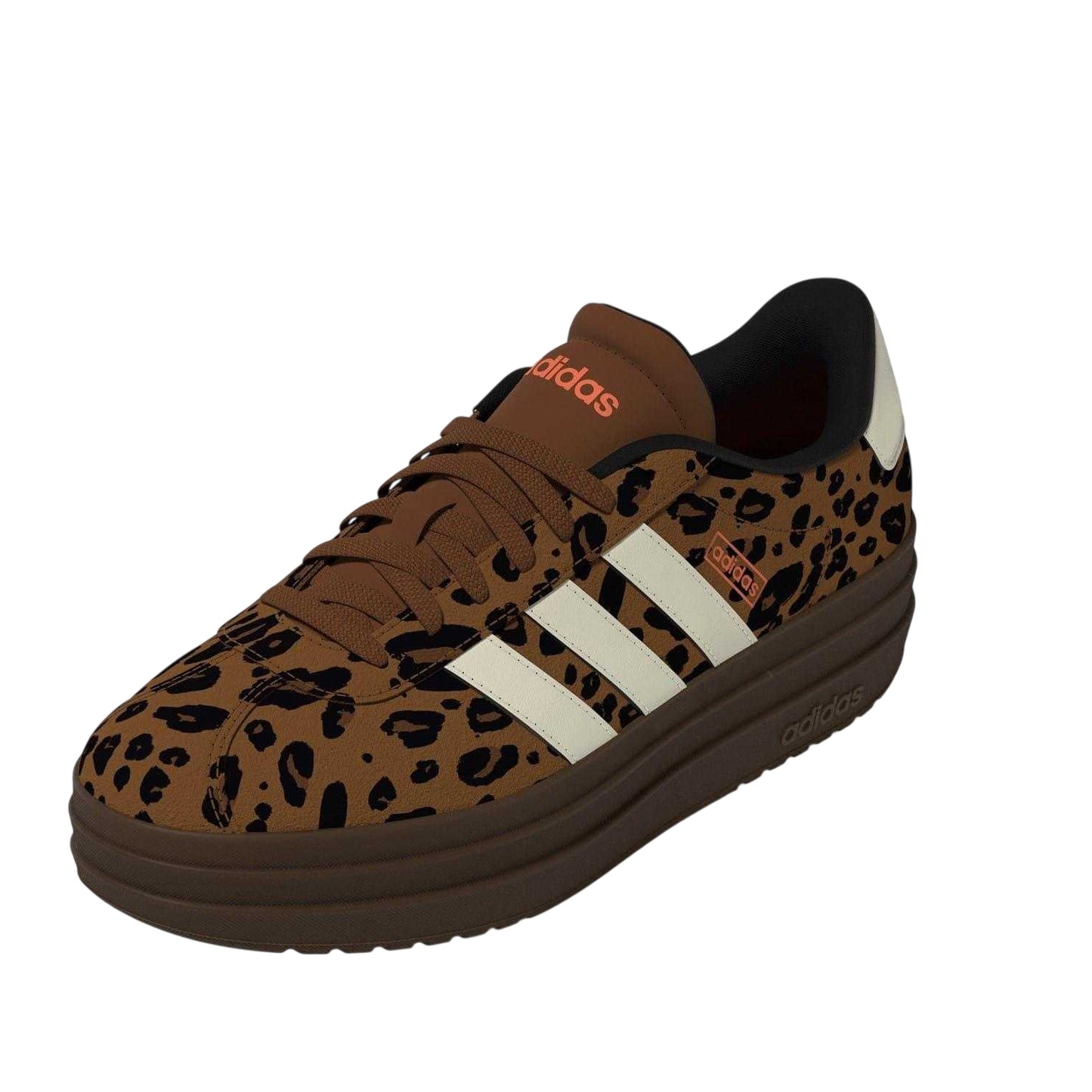 Leopard - Front - Adidas Womens-Ladies Court Bold Leather Trainers