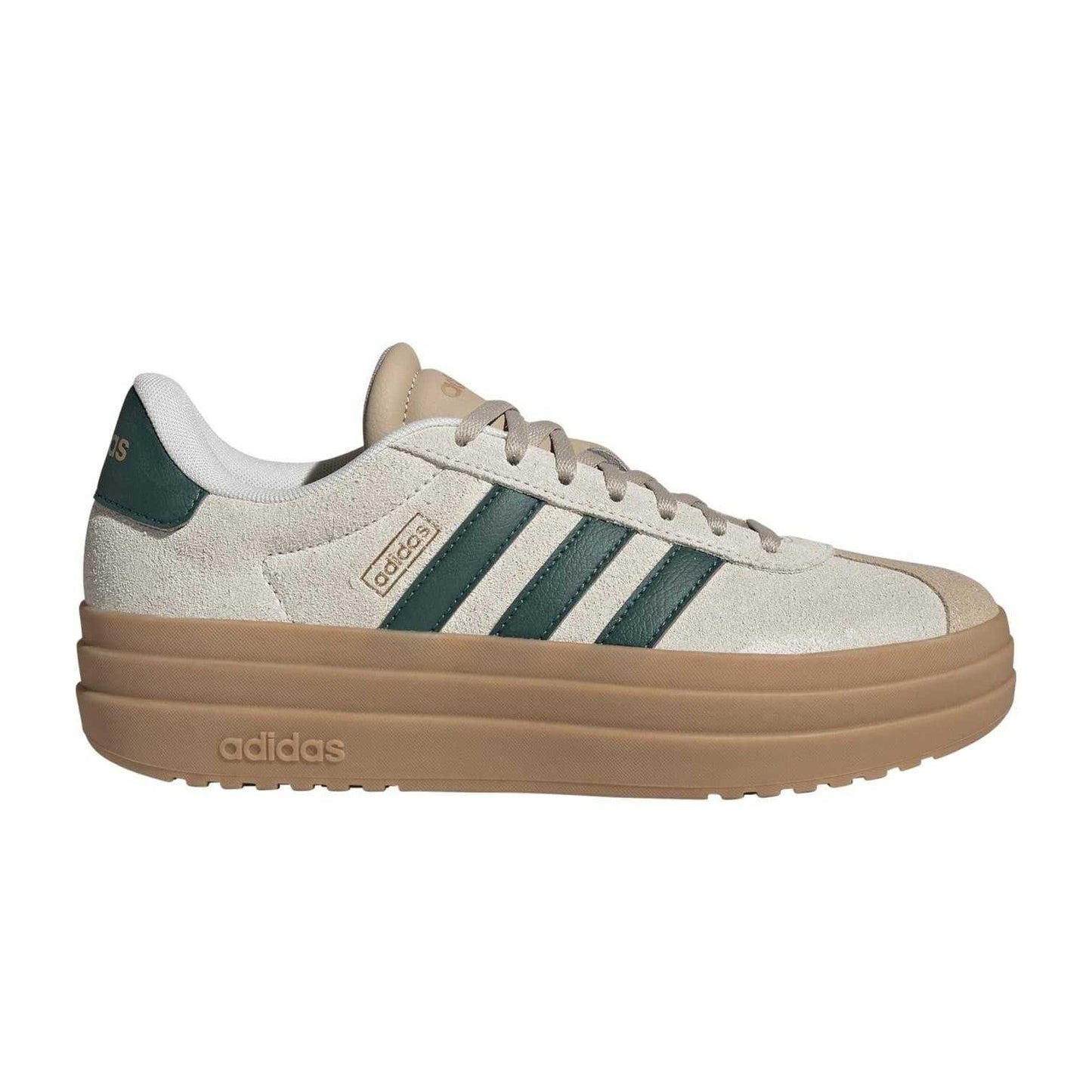 Beige-Green - Lifestyle - Adidas Womens-Ladies Court Bold Leather Trainers