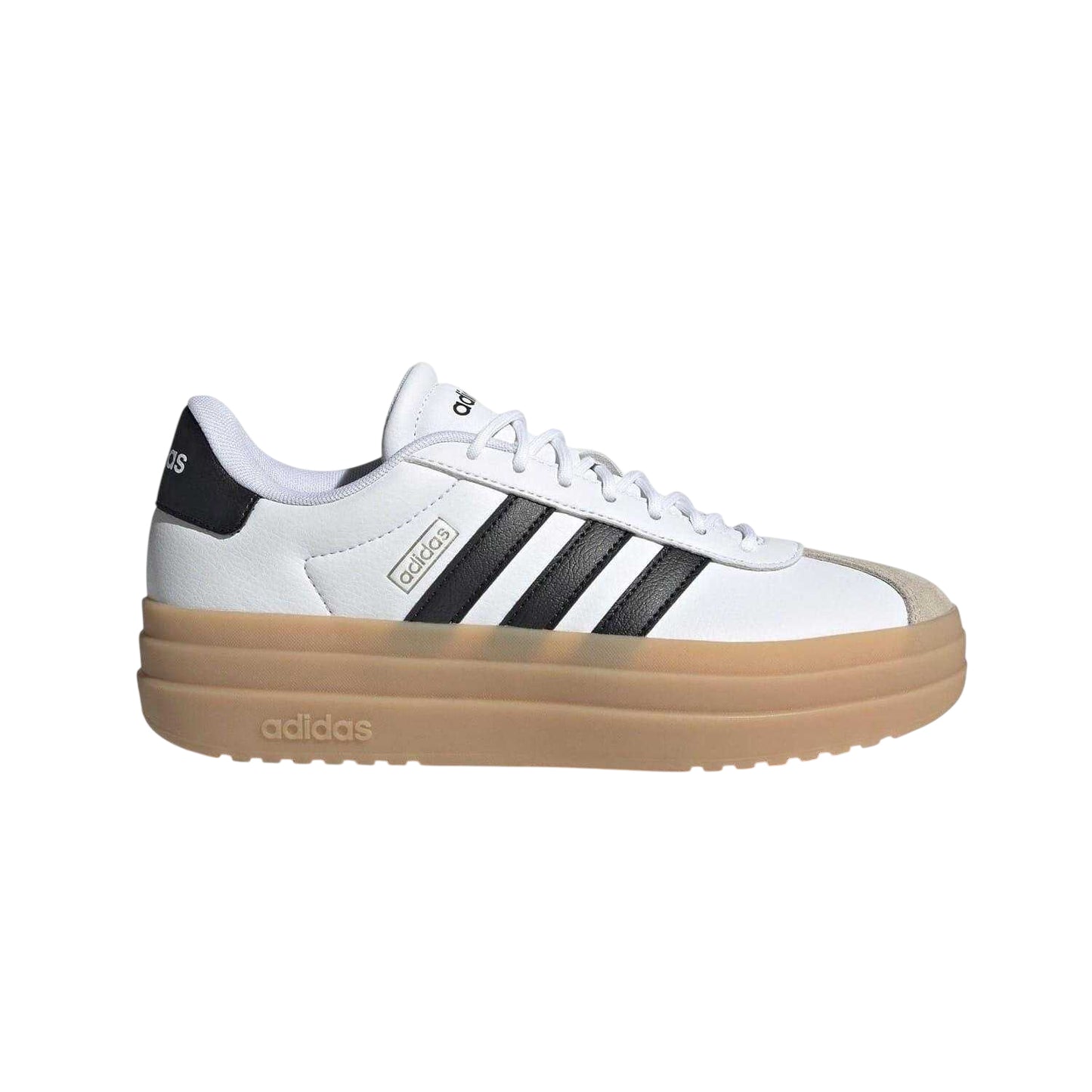 White-Black-Gum - Lifestyle - Adidas Womens-Ladies Court Bold Leather Trainers