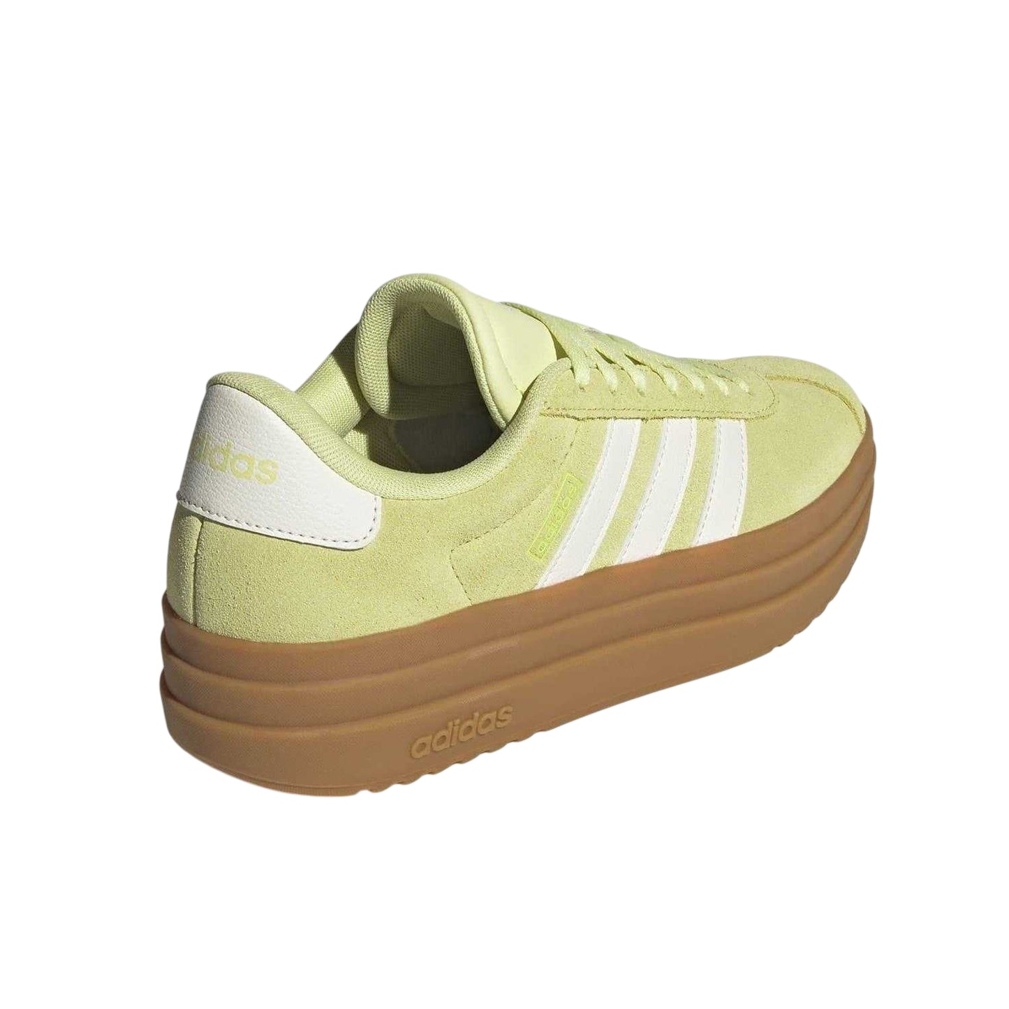 Yellow-White-Gum - Back - Adidas Womens-Ladies Court Bold Leather Trainers