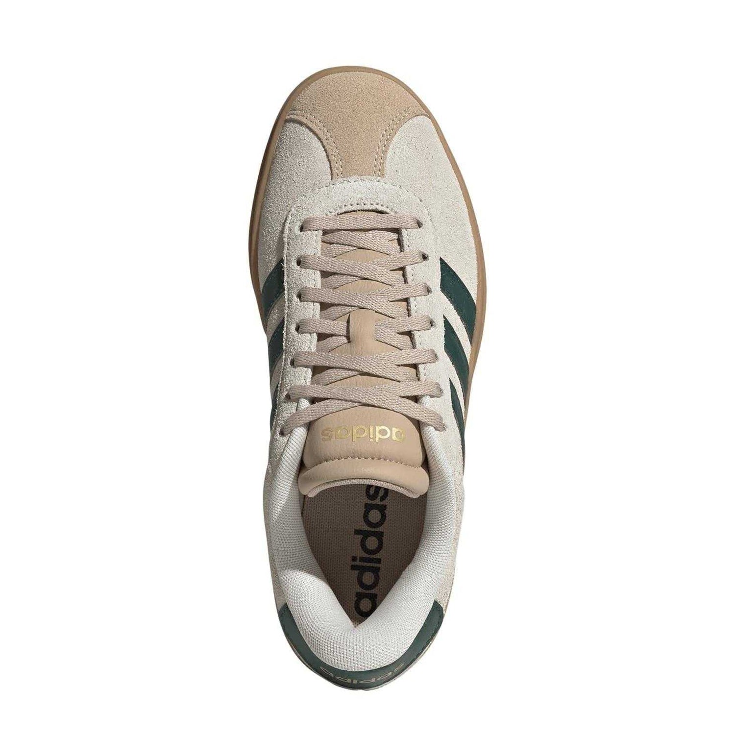 Beige-Green - Pack Shot - Adidas Womens-Ladies Court Bold Leather Trainers