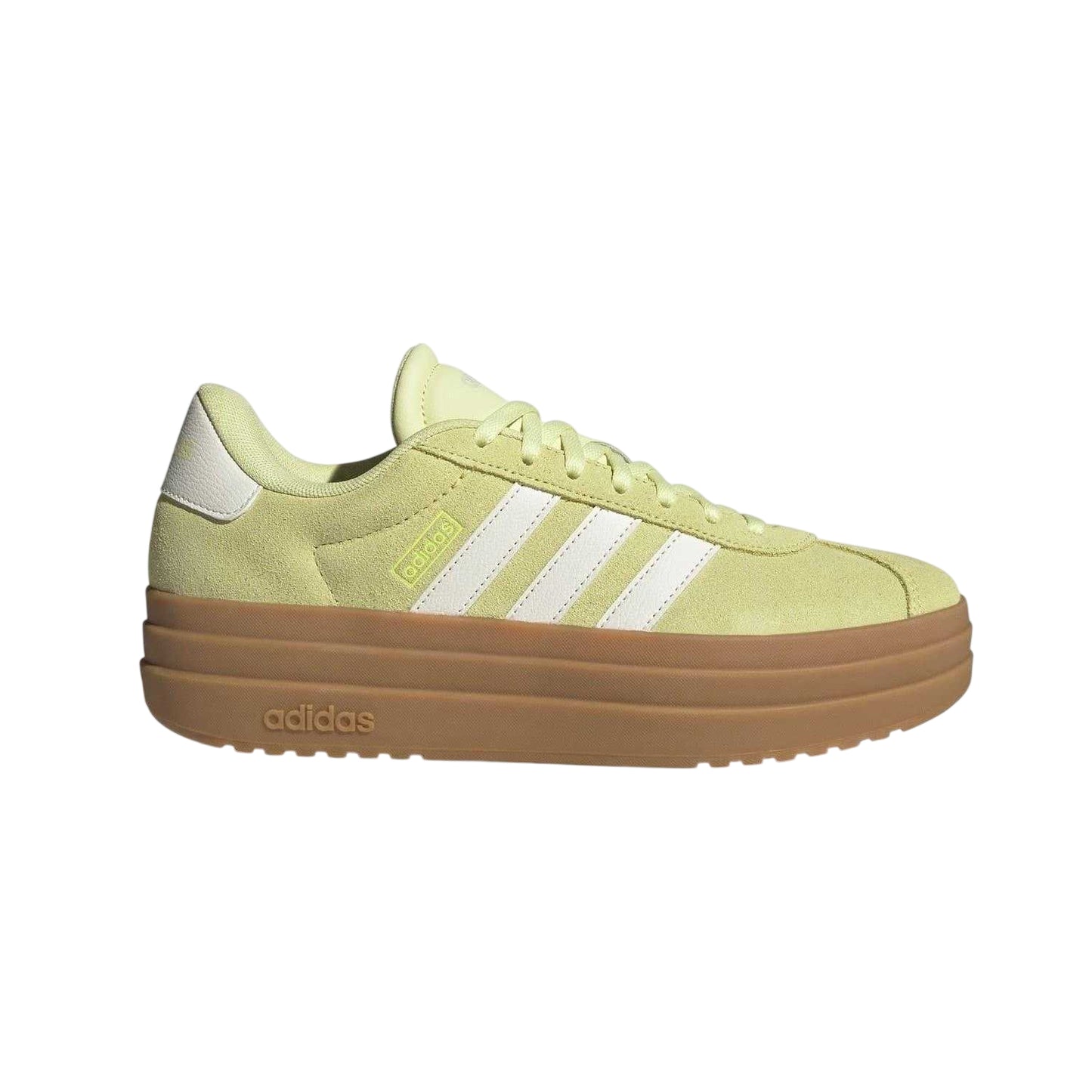 Yellow-White-Gum - Lifestyle - Adidas Womens-Ladies Court Bold Leather Trainers