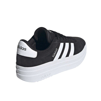 Black-White - Back - Adidas Womens-Ladies Court Bold Leather Trainers
