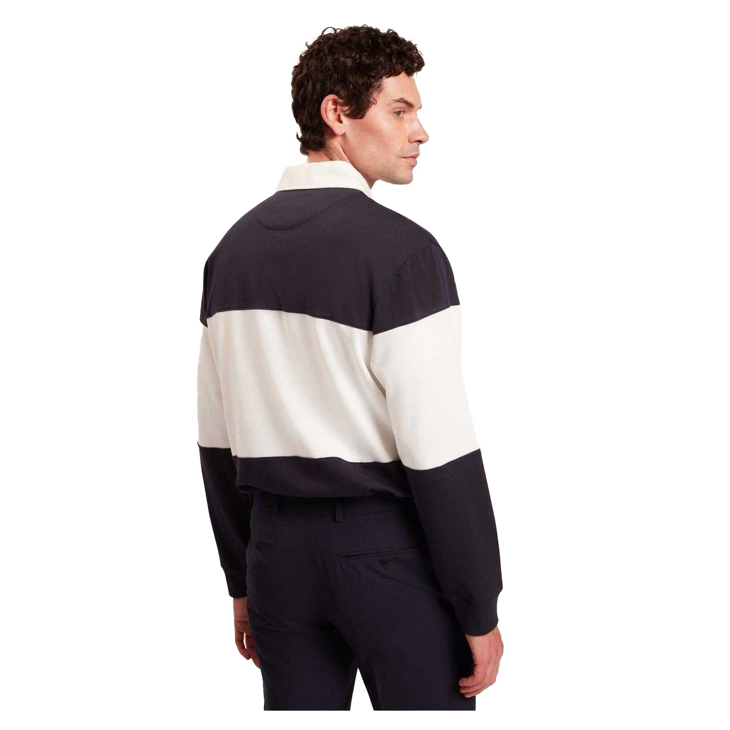 Navy - Back - Ted Baker Mens Cotton Jersey Polo Shirt