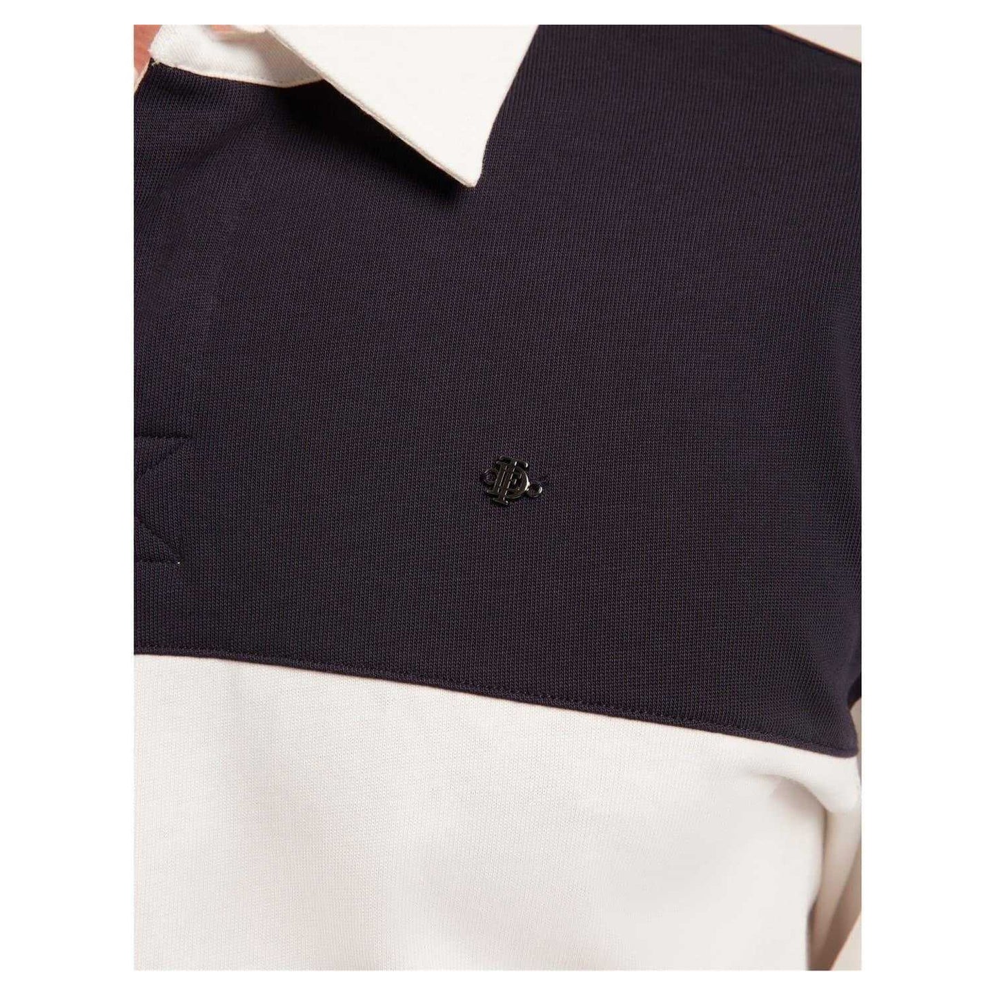 Navy - Side - Ted Baker Mens Cotton Jersey Polo Shirt