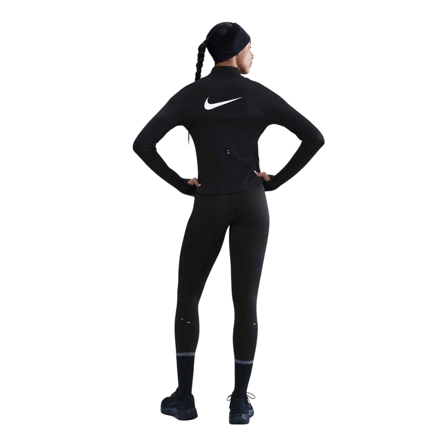 Black - Back - Nike Womens-Ladies Tempo High Waist 7-8 Leggings