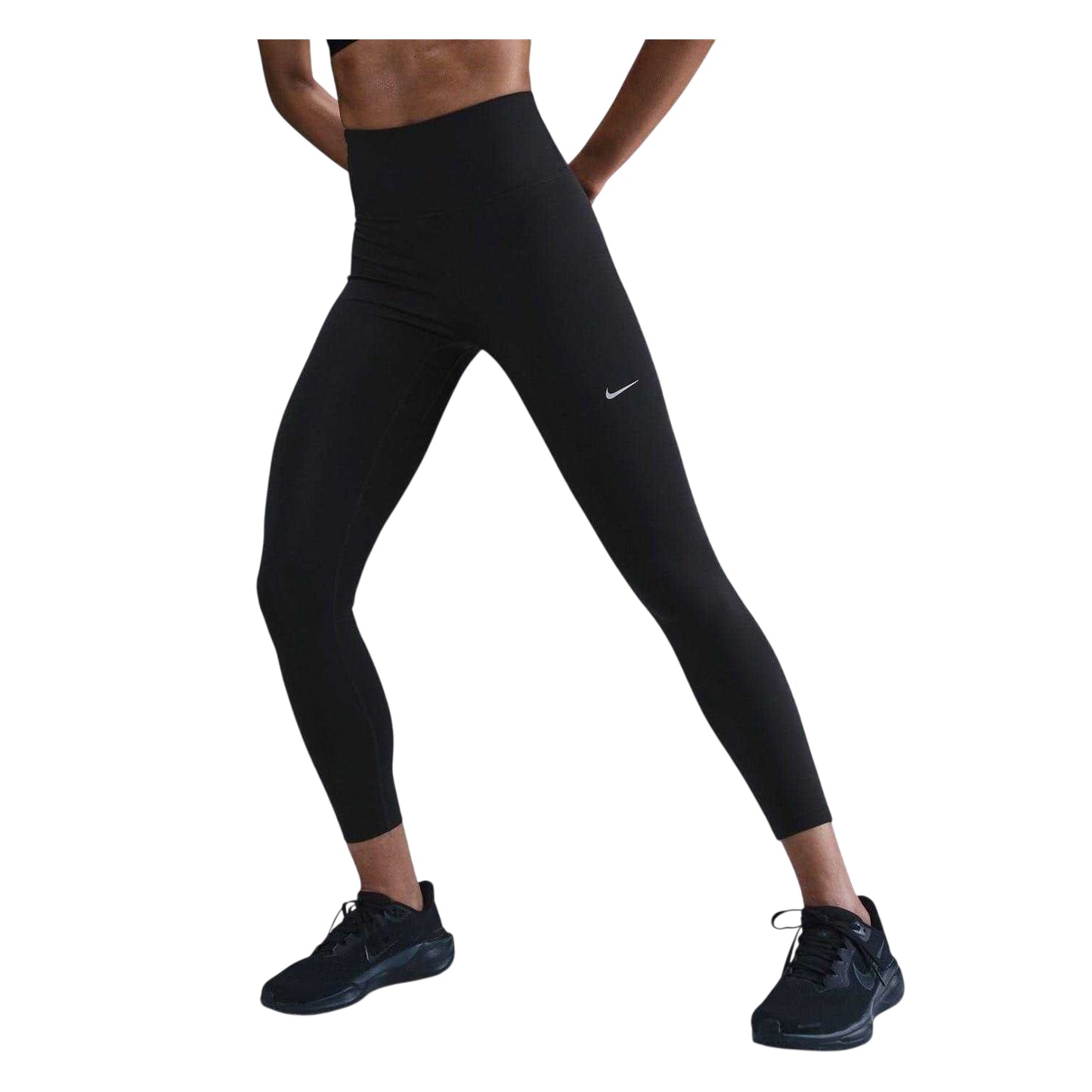 Black - Front - Nike Womens-Ladies Tempo High Waist 7-8 Leggings