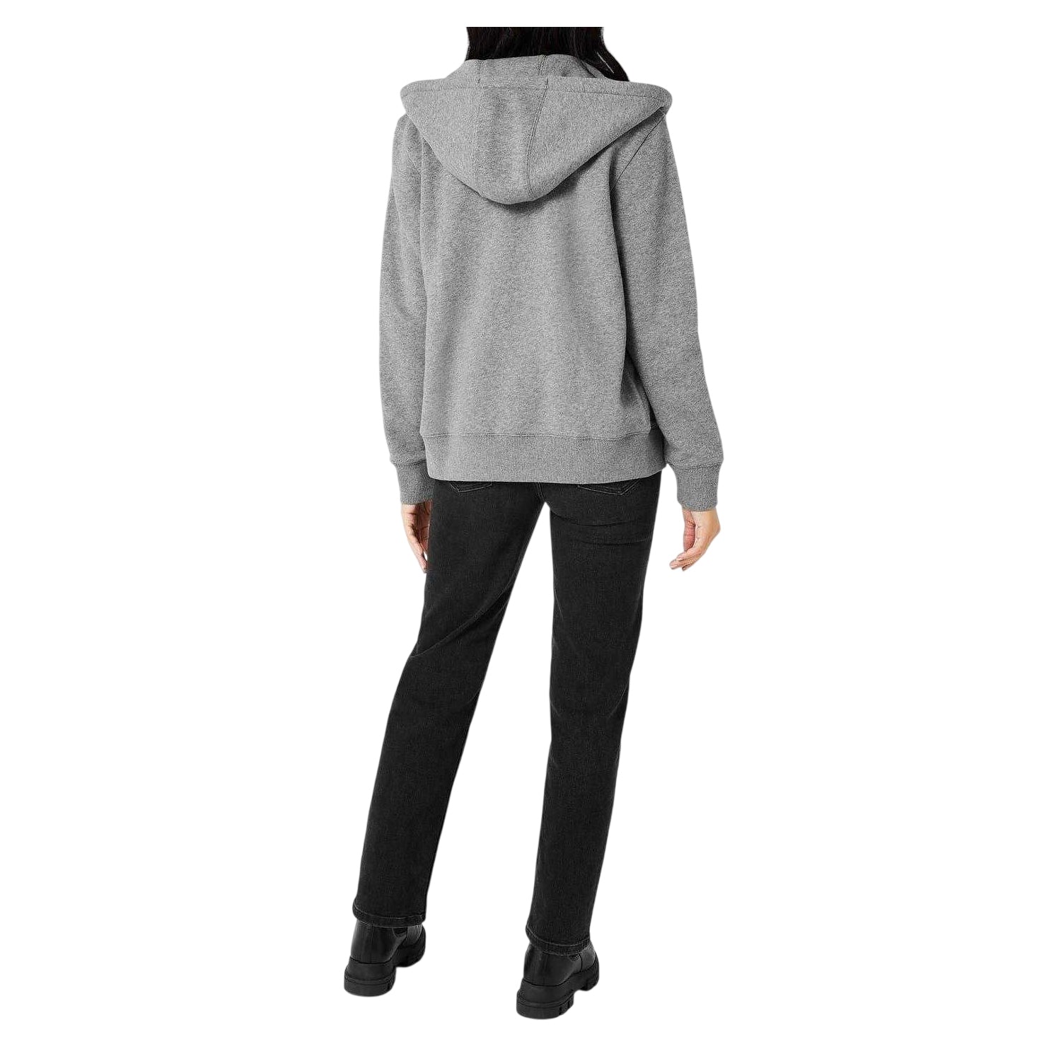 Dark Charcoal Marl - Back - Signature Womens-Ladies Full Zip Hoodie