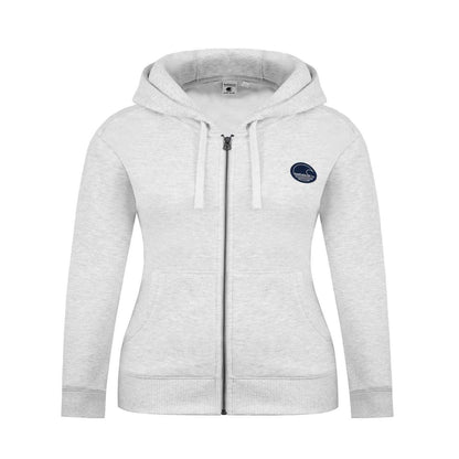 Ice Marl - Front - Signature Womens-Ladies Full Zip Hoodie