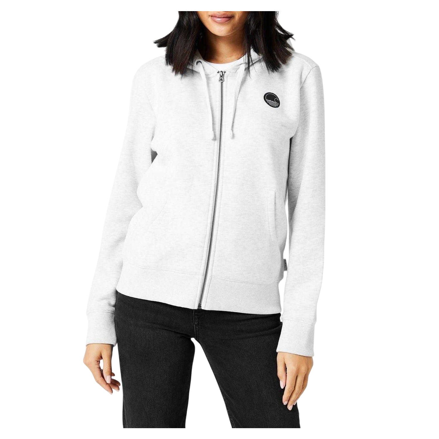 Ice Marl - Side - Signature Womens-Ladies Full Zip Hoodie