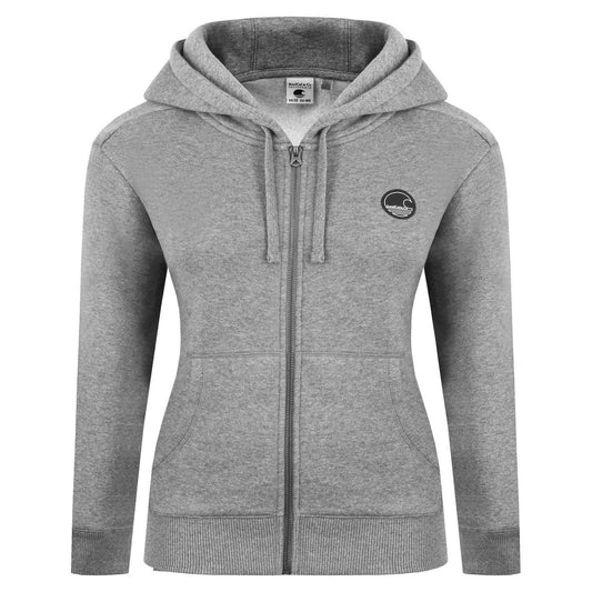 Dark Charcoal Marl - Front - Signature Womens-Ladies Full Zip Hoodie