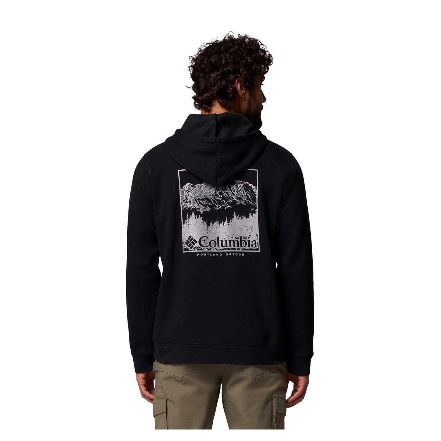 Black - Back - Columbia Mens Trek Graphic Print Pullover Hoodie