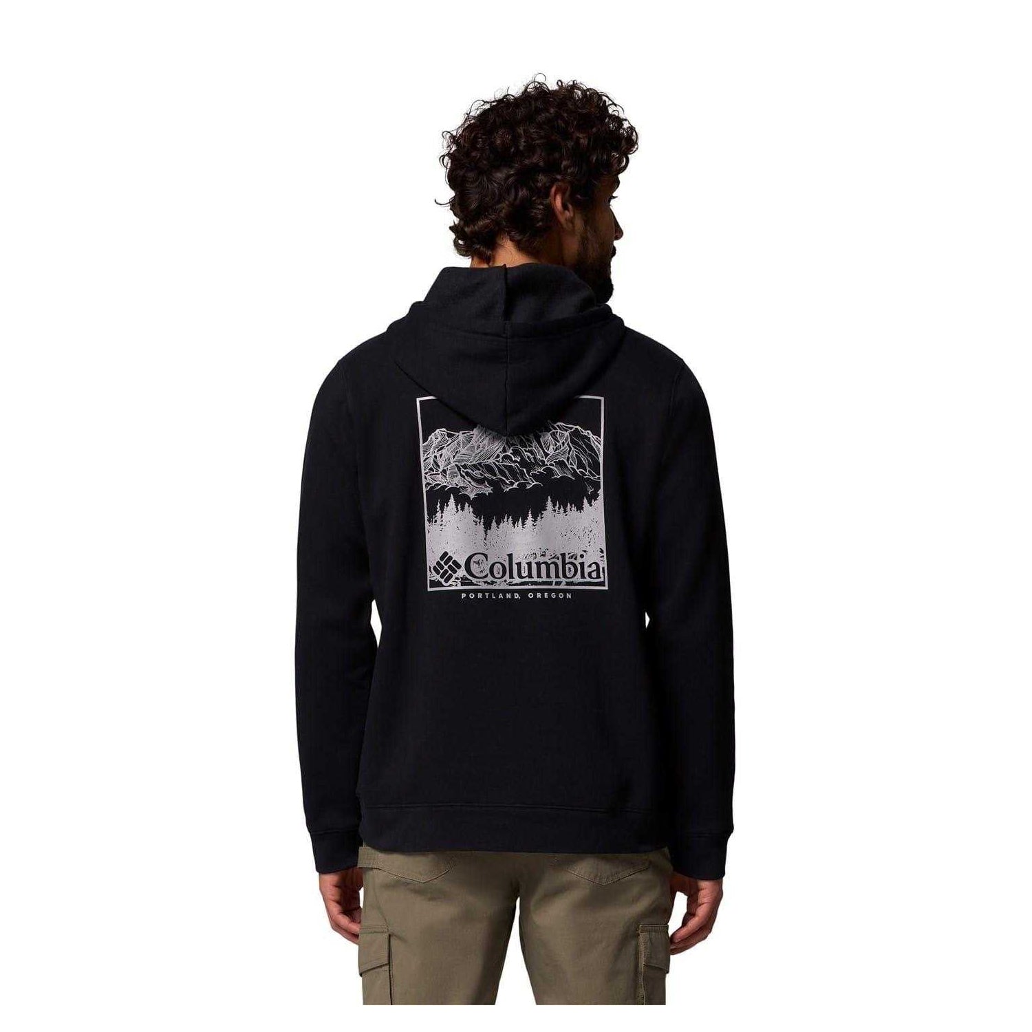 Black - Back - Columbia Mens Trek Graphic Print Pullover Hoodie