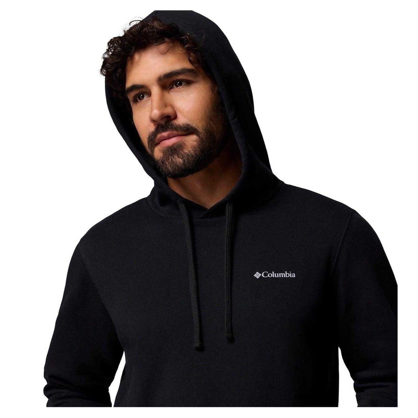 Black - Side - Columbia Mens Trek Graphic Print Pullover Hoodie