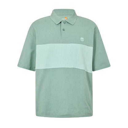 Green Bay-Cameo - Front - Timberland Mens Colour Block Cotton Rugby Shirt